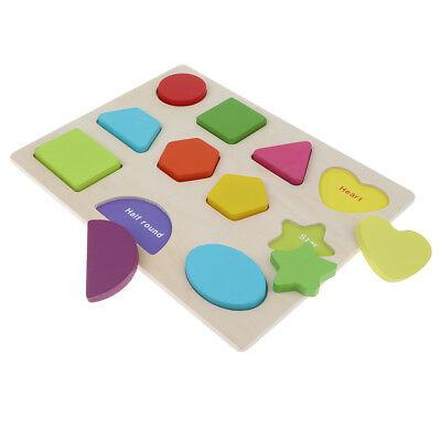 Geometry Block Montessori Sorting Stacking Fraction Board Puzzle Type F